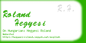 roland hegyesi business card
